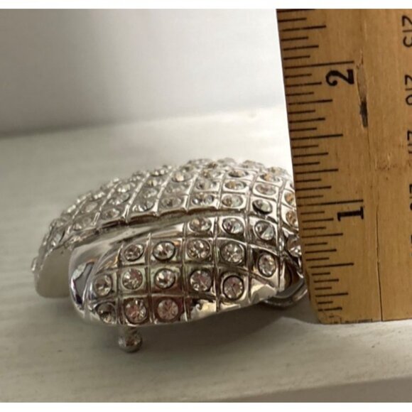 Boxing Glove Silver Belt Buckle Rhinestone Bling Ringside Men & Women 3.5 x 2.5" - Picture 9 of 9